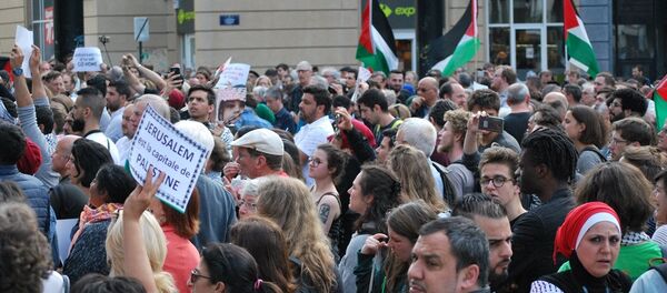 Brüksel'de Filistin'e destek gösterisi - Sputnik Türkiye