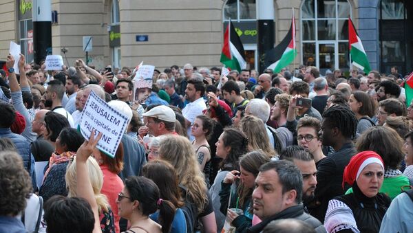 Brüksel'de Filistin'e destek gösterisi - Sputnik Türkiye