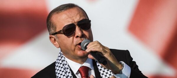 Erdoğan, Kudüs mitinginde konuşuyor. - Sputnik Türkiye