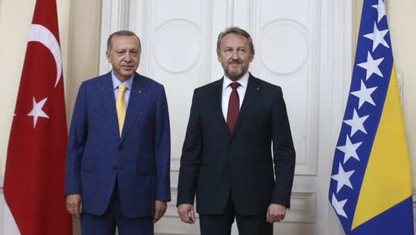 Cumhurbaşkanı Recep Tayyip Erdoğan- Bosna Hersek Devlet Başkanlığı Konseyi Başkanı Bakir İzzetbegovic - Sputnik Türkiye