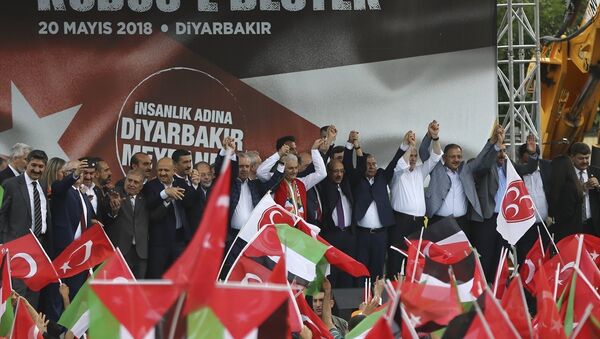 Diyarbakır-Zulme lanet, Kudüs'e destek mitingi - Sputnik Türkiye