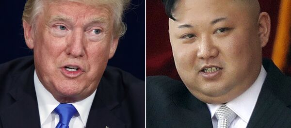 President Donald Trump, left, in Dallas and North Korean leader Kim Jong Un in Pyongyang - Sputnik Türkiye