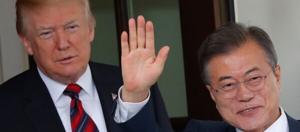 ABD Başkanı Donald Trump ve Güney Kore Başkanı Moon Jae-in - Sputnik Türkiye