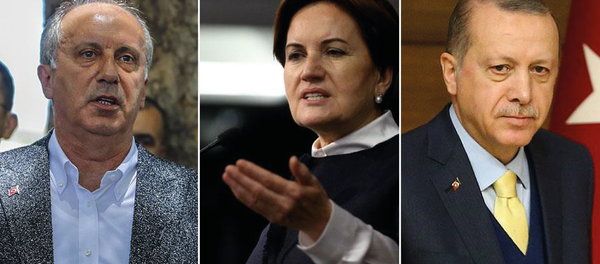 Muharrem İnce - Meral Akşener -Recep Tayyip Erdoğan - Sputnik Türkiye