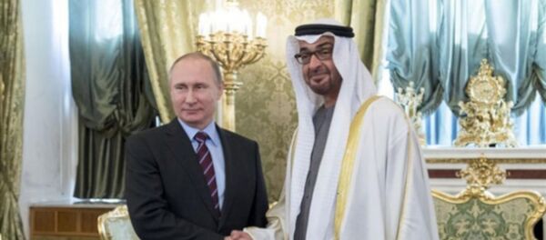 Rusya ve BAE, Ortadoğu'yu kitle imha silahlarından arındırmak için stratejik işbirliği yapacak, Putin ve Zayed - Sputnik Türkiye