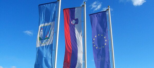 Slovenia EU flags - Sputnik Türkiye