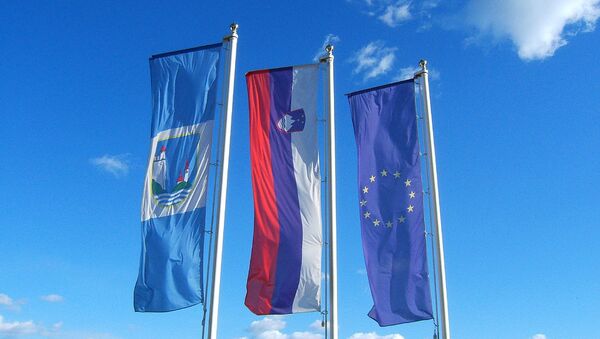 Slovenia EU flags - Sputnik Türkiye