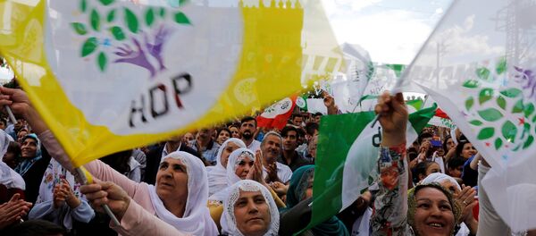 HDP seçmeni, bayrağı HDP seçmeni, bayrağı - Sputnik Türkiye