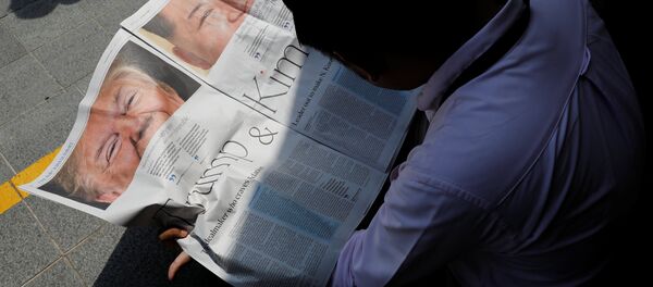 ABD Başkanı Donald Trump-Kuzey Kore lideri Kim Jong-un ABD Başkanı Donald Trump-Kuzey Kore lideri Kim Jong-un - Sputnik Türkiye