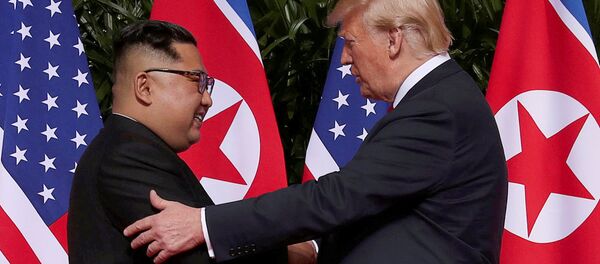 Kuzey Kore lideri Kim Jong-un- ABD Başkanı Donald Trump Kuzey Kore lideri Kim Jong-un- ABD Başkanı Donald Trump - Sputnik Türkiye