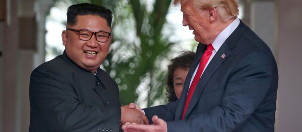 Kuzey Kore lideri Kim Jong-un- ABD Başkanı Donald Trump - Sputnik Türkiye