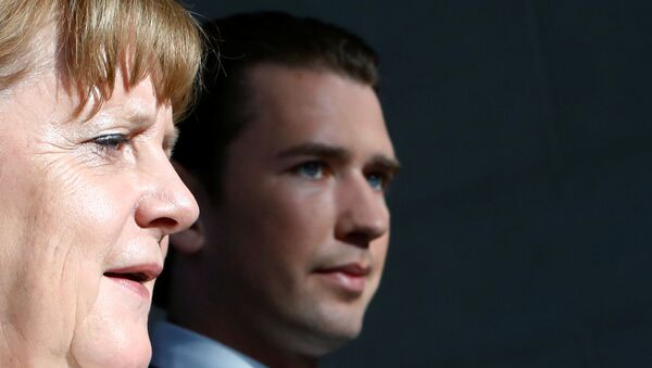Almanya Başbakanı Angela Merkel ve Avusturya Başbakanı Sebastian Kurz - Sputnik Türkiye