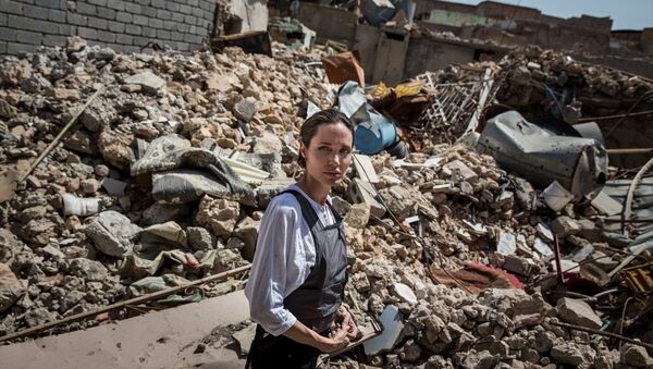 Oscar ödüllü oyuncu ve Birleşmiş Milletler Mülteciler Yüksek Komiserliği (BMMYK) İyi Niyet Elçisi Angelina Jolie - Sputnik Türkiye