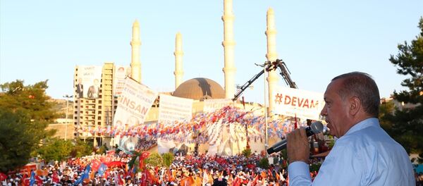 Erdoğan Mardin mitinginde - Sputnik Türkiye