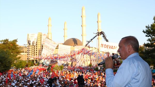 Erdoğan Mardin mitinginde - Sputnik Türkiye