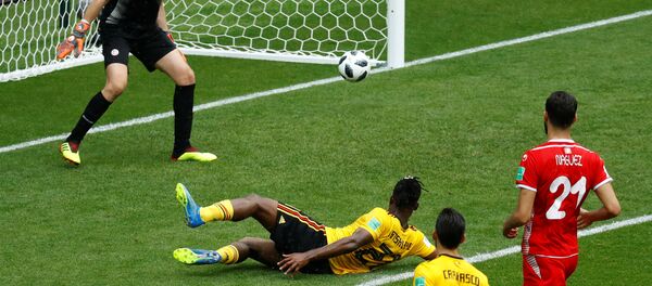 Soccer Football - World Cup - Group G - Belgium vs Tunisia - Spartak Stadium, Moscow, Russia - June 23, 2018 Belgium's Michy Batshuayi scores their fifth goal - Sputnik Türkiye