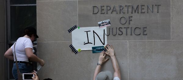 ABD Adalet Bakanlığı önünde protesto - Sputnik Türkiye