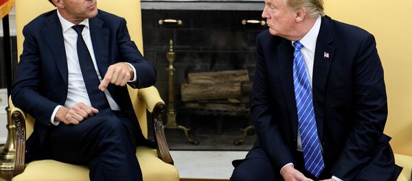 Beyaz Saray, Oval Ofis, Trump-Rutte görüşmesi - Sputnik Türkiye