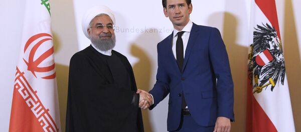 İran Cumhurbaşkanı Hasan Ruhani- Avusturya Başbakanı Sebastian Kurz - Sputnik Türkiye
