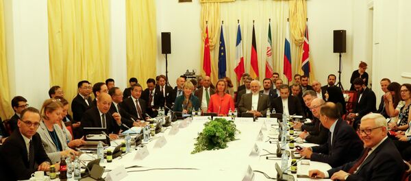 Avrupa Birliği Dışişleri ve Güvenlik Politikaları Yüksek Temsilcisi Federica Mogherini, Almanya Dışişleri Bakanı Heiko Maas, Fransa Dışişleri Bakanı Jean-Yves Le Drian, Çin Dışişleri Bakanı Wang Yi, İran Dışişleri Bakanı Muhammad Cevad Zarif ve Rusya Dışişleri Bakanı Sergey Lavrov - Sputnik Türkiye