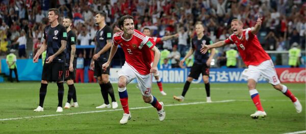 Rusya - Hırvatistan maçında Rusya'nın 2. golünü Mario Fernandes attı - Sputnik Türkiye