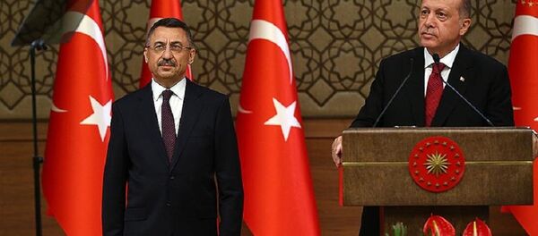 Fuat Oktay - Recep Tayyip Erdoğan - Sputnik Türkiye