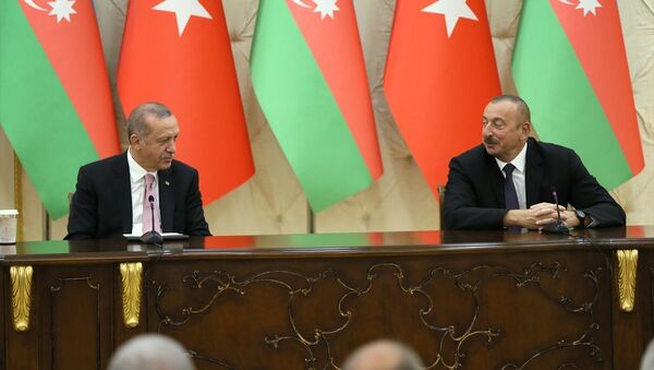Azerbaycan Cumhurbaşkanı İlham Aliyev- Cumhurbaşkanı Recep Tayyip Erdoğan - Sputnik Türkiye