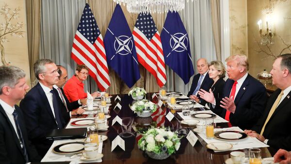 ABD Başkanı Donald Trump- NATO Genel Sekreteri Jens Stoltenberg - Sputnik Türkiye