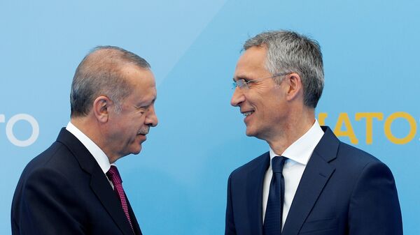 Cumhurbaşkanı Recep Tayyip Erdoğan- NATO Genel Sekreteri Jens Stoltenberg - Sputnik Türkiye