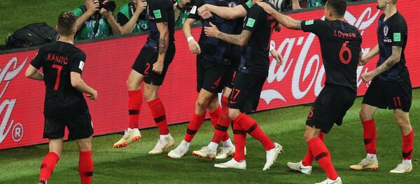 احتفال لاعبي كرواتيا بهدف التعادل - Sputnik Türkiye