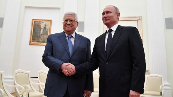 Rusya Devlet Başkanı Vladimir Putin-Filistin Devlet Başkanı Mahmud Abbas - Sputnik Türkiye