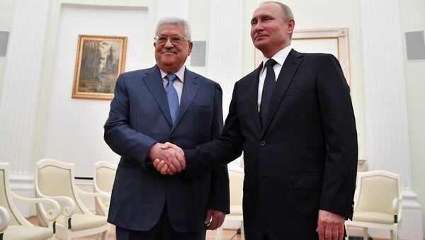 Rusya Devlet Başkanı Vladimir Putin-Filistin Devlet Başkanı Mahmud Abbas - Sputnik Türkiye