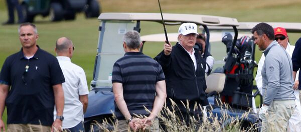 ABD Başkanı Donald Trump İskoçya'da golf oynadı - Sputnik Türkiye