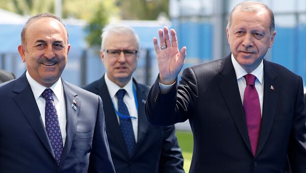 Cumhurbaşkanı Recep Tayyip Erdoğan- Dışişleri Bakanı Mevlüt Çavuşoğlu- NATO - Sputnik Türkiye