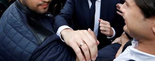 Fransa Cumhurbaşkanı Emmanuel Macron ve Alexandre Benalla - Sputnik Türkiye