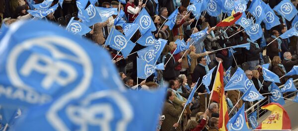 Banderas de España y del Partido Popular - Sputnik Türkiye