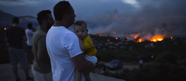 Yunanistan'daki orman yangınları - Sputnik Türkiye