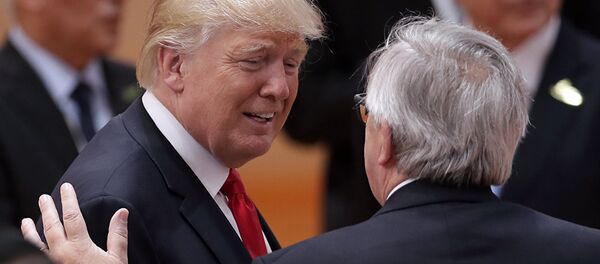 Trump ile Juncker - Sputnik Türkiye