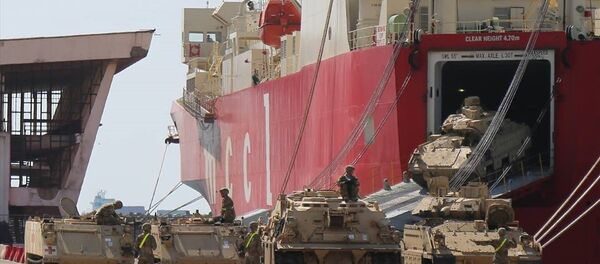 Noble Partner 2018 tatbikatına katılacak olan ABD'ye ait tank ve zırhlı araçların, Gürcistan'a nakli başladı. - Sputnik Türkiye
