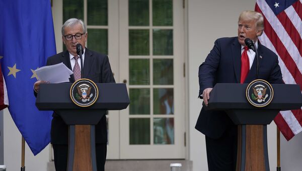 Beyaz Saray'da Juncker-Trump basın toplantısı - Sputnik Türkiye