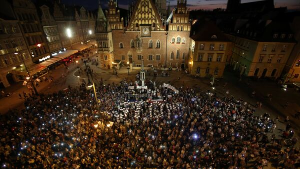 Varşova'daki protesto gösterileri - Sputnik Türkiye