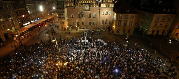 Varşova'daki protesto gösterileri - Sputnik Türkiye