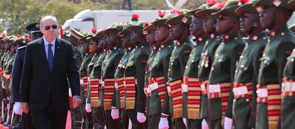 Cumhurbaşkanı Erdoğan, Zambiya'da resmi törenle karşılandı - Sputnik Türkiye