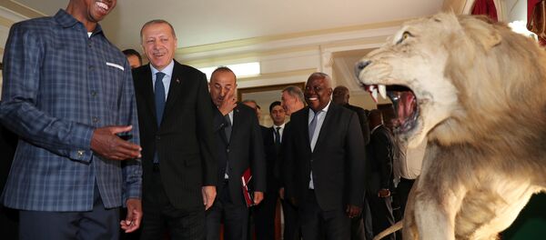 Zambiya Devlet Başkanı Edgar Lungu, Erdoğan'ı devlet sarayında ağırladı. - Sputnik Türkiye