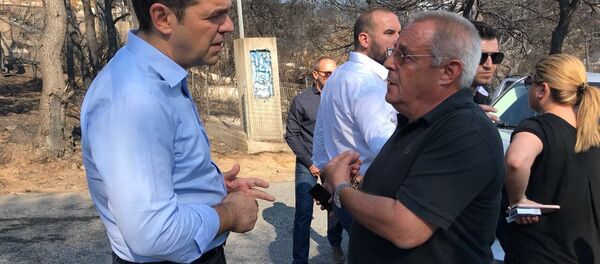 Yunanistan Başbakanı Çipras, yangın bölgesini ziyaret etti - Sputnik Türkiye