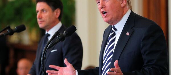 Beyaz Saray'da Trump-Conte ortak basın toplantısı - Sputnik Türkiye
