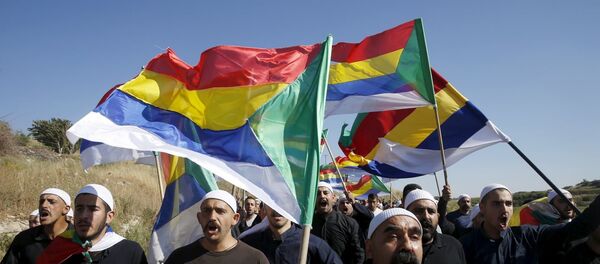 Golan Tepeleri'nde İsrail'i protesto eden Dürziler - Sputnik Türkiye