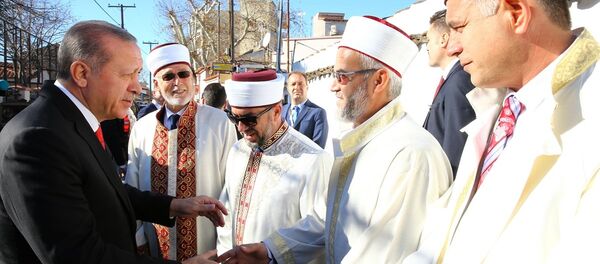 Erdoğan Batı Trakya ziyaretinde müftülerle - Sputnik Türkiye