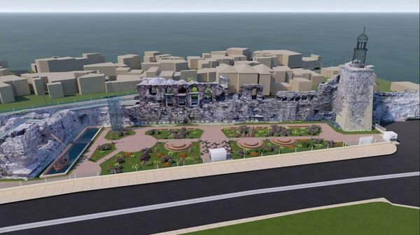 Ziyaretçilerin yapıya zarar vermeden ve güvenle dolaşabilmeleri için projede belirtilen şekilde ve güzergahta ahşap yürüyüş yolu yapılacak. - Sputnik Türkiye