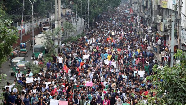 Bangladeş'te protestolar - Sputnik Türkiye